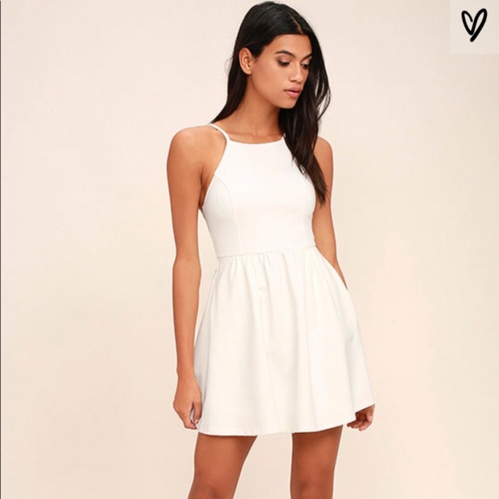Lulu’s White Skater Dress